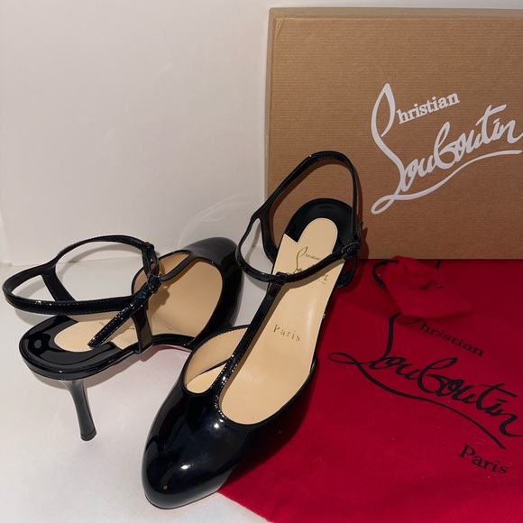 Christian Louboutin Black Patent Leather Heels - Picture 6 of 6